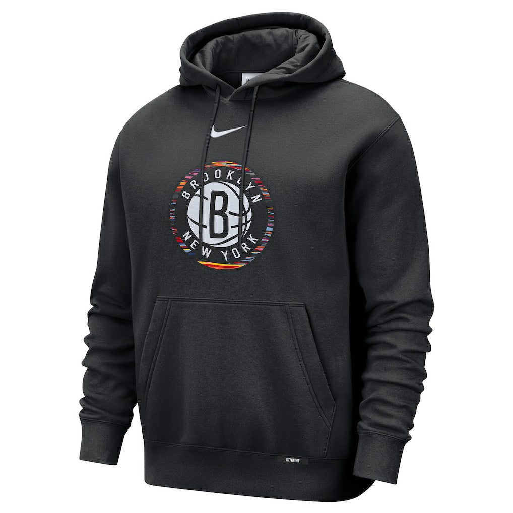 Brooklyn Nets 2025/26 City Edition Essential Logo Remix Hoodie Black | Nike outlet