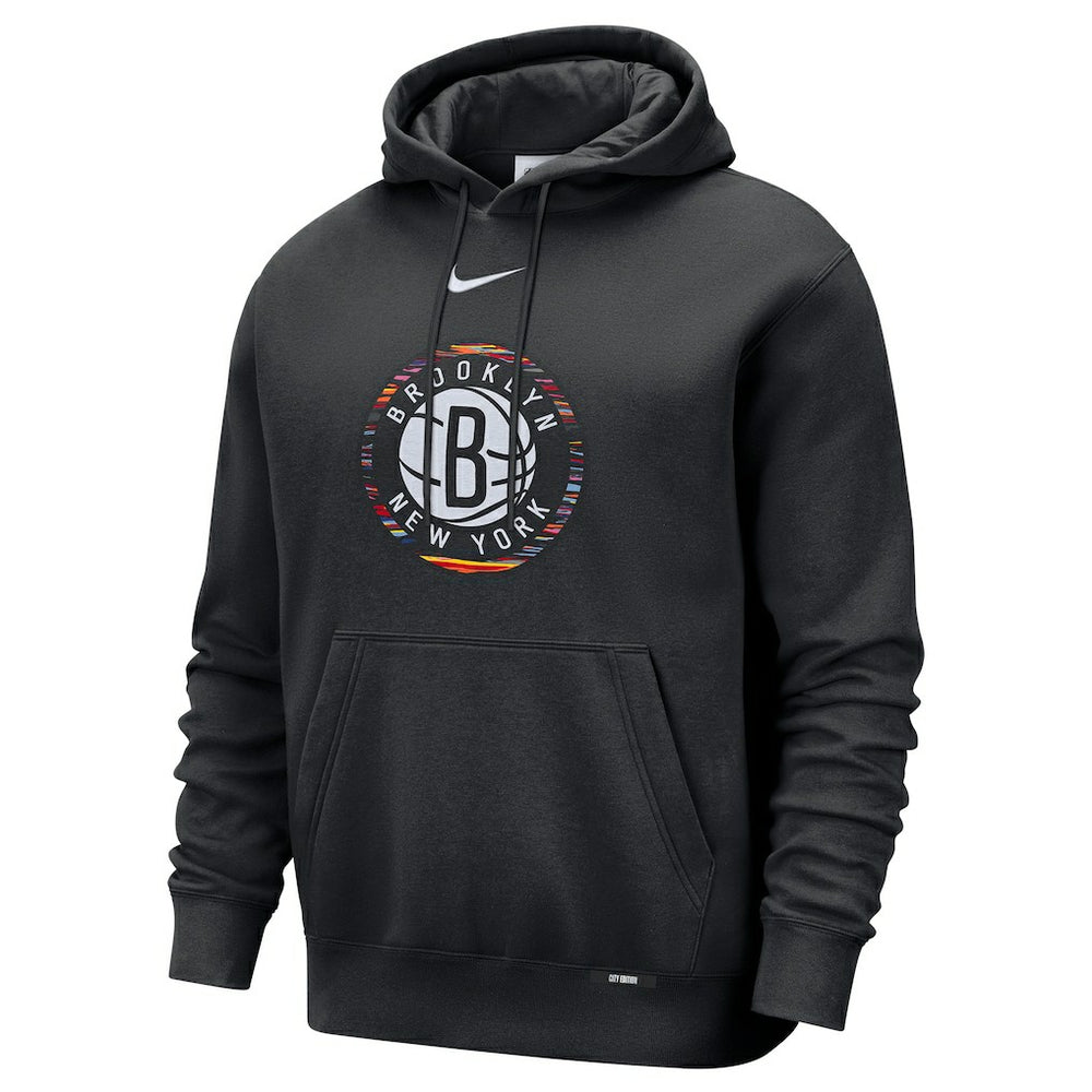 Brooklyn Nets 2025/26 City Edition Essential Logo Remix Hoodie Black | Nike outlet
