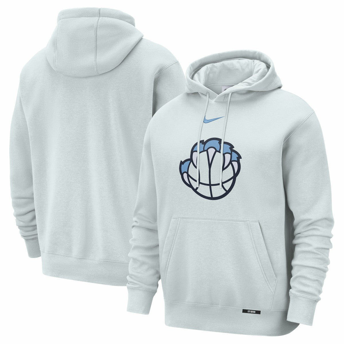 Memphis Grizzlies 2025/26 City Edition Essential Logo Remix Hoodie Silver | Nike Near Me