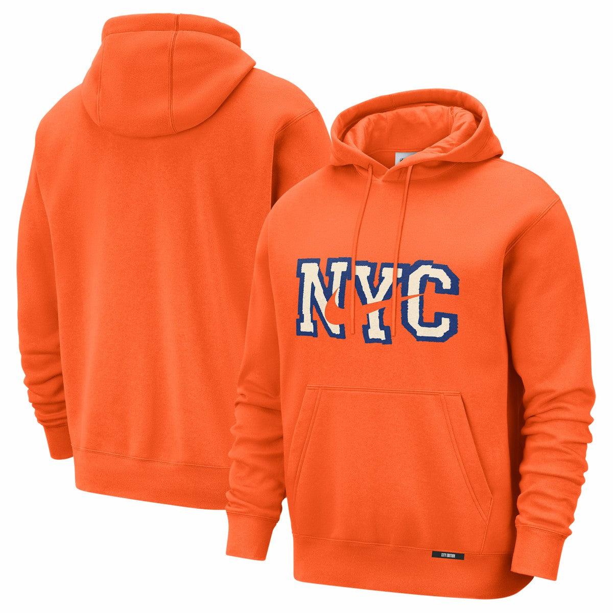 New York Knicks 2025/26 City Edition Essential Logo Remix Hoodie Orange | Nike online