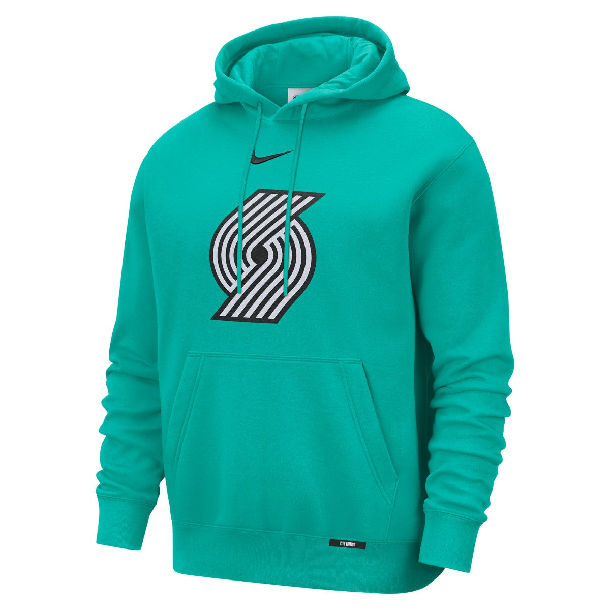 Portland Trail Blazers 2025/26 City Edition Essential Logo Remix Hoodie Green | Nike outlet