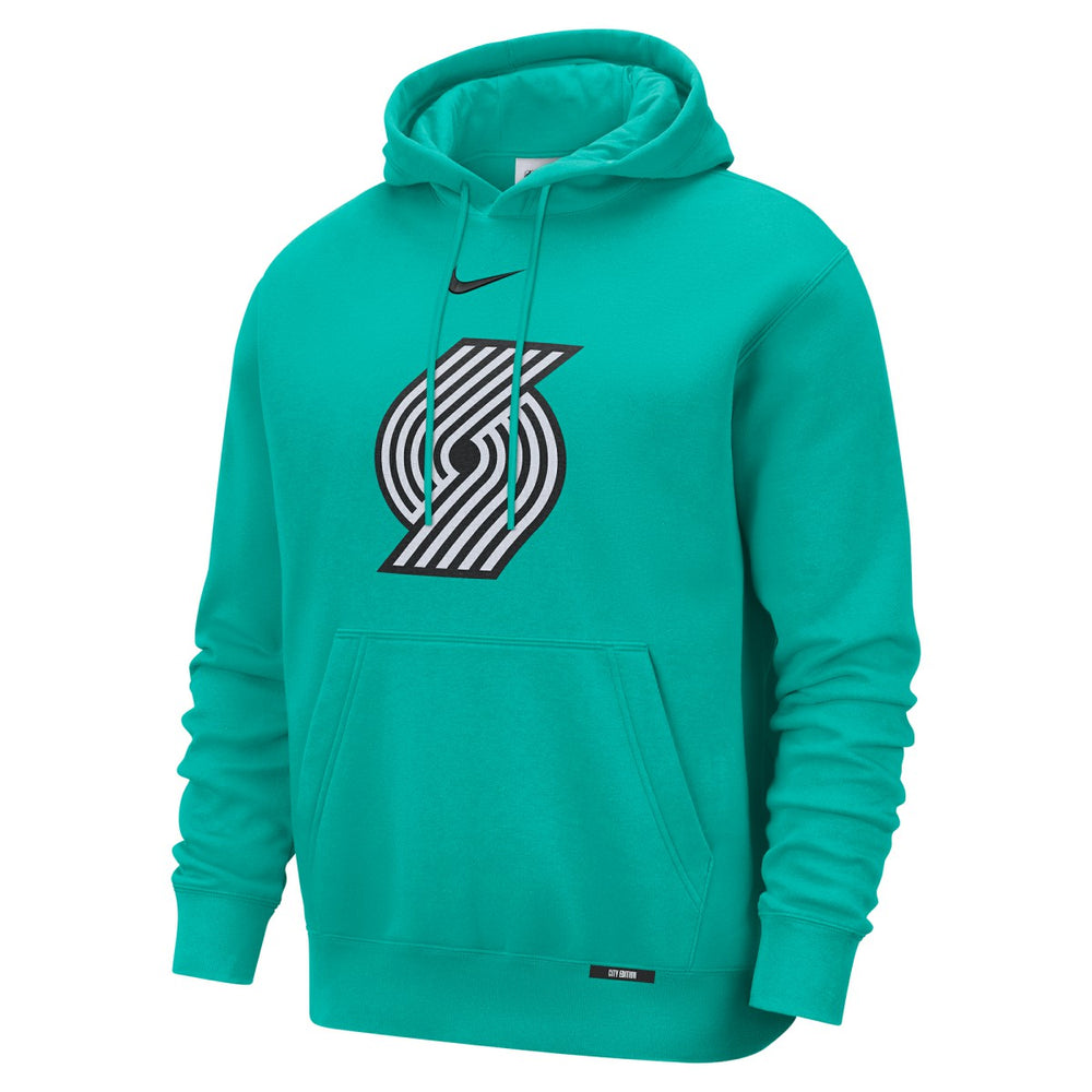 Portland Trail Blazers 2025/26 City Edition Essential Logo Remix Hoodie Green | Nike outlet