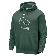 Milwaukee Bucks 2025/26 City Edition Essential Logo Remix Hoodie Hunter Green | Nike outlet