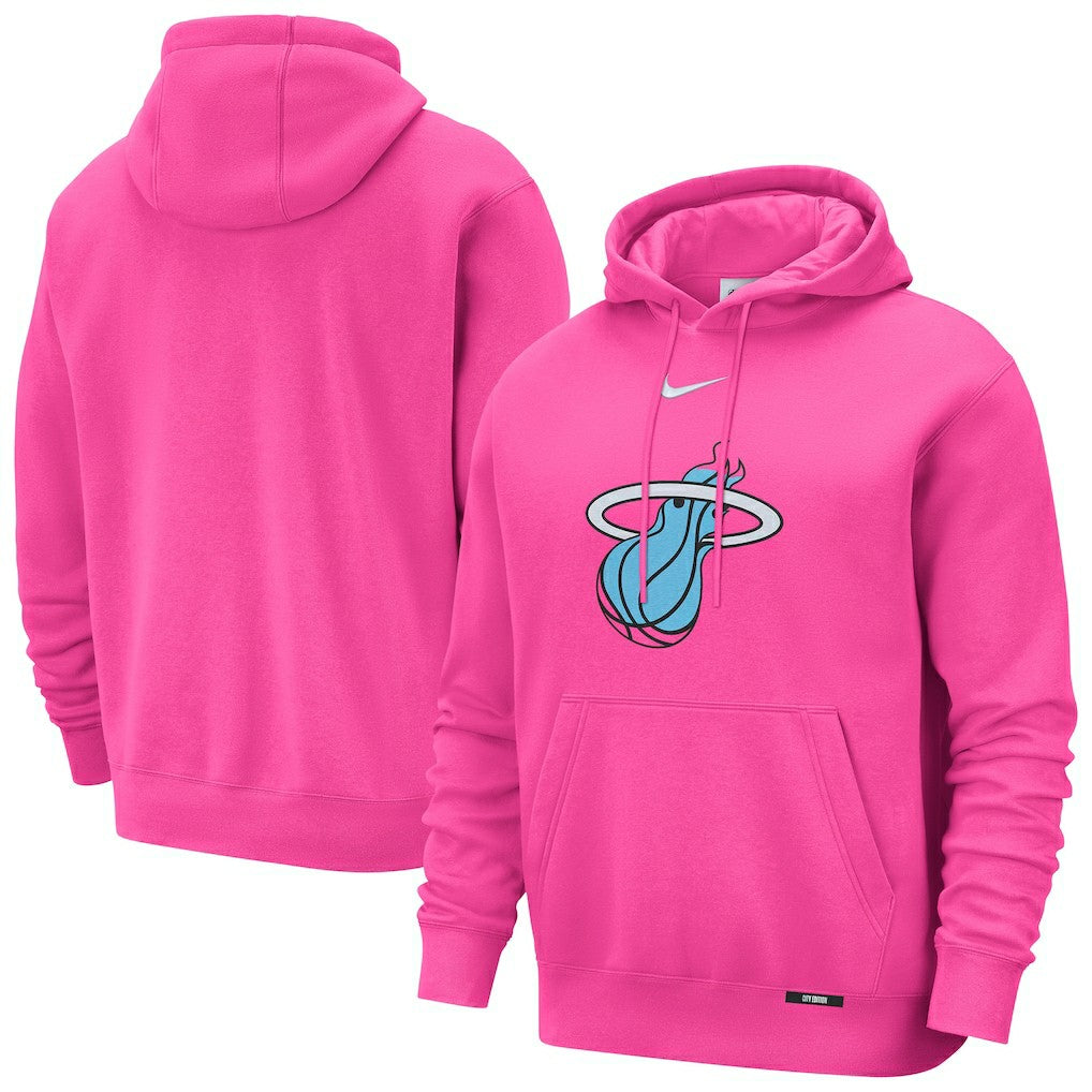 Miami Heat 2025/26 City Edition Essential Logo Remix Hoodie Pink | Nike outlet