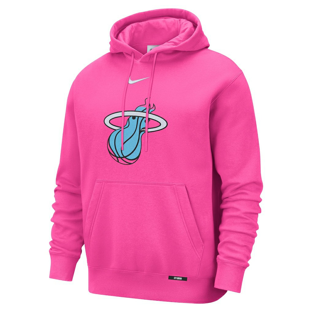 Miami Heat 2025/26 City Edition Essential Logo Remix Hoodie Pink | Nike outlet