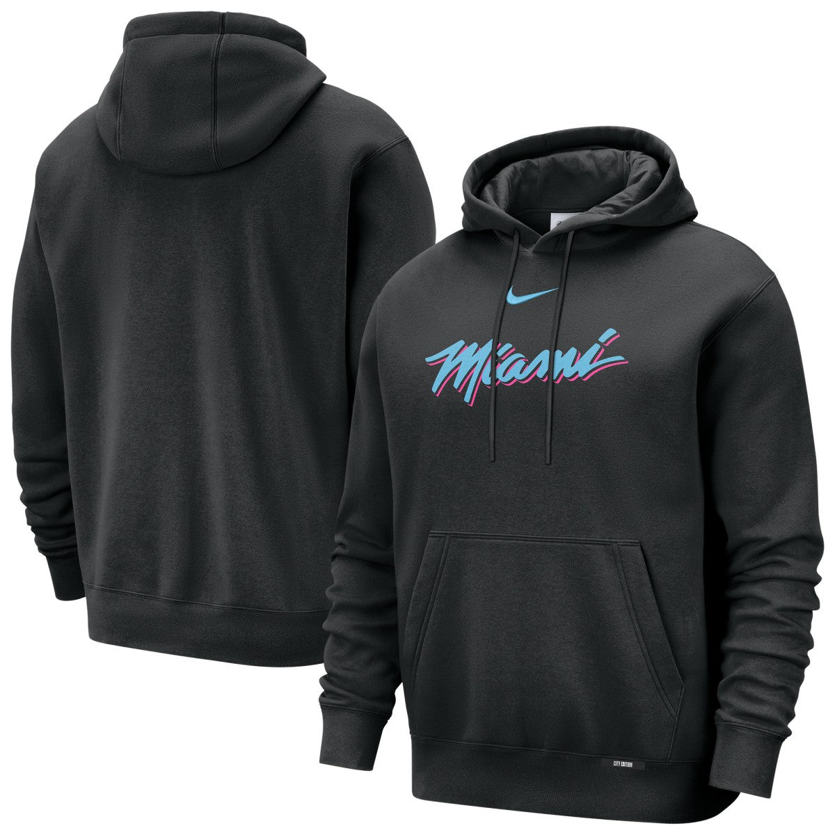 Miami Heat 2025/26 City Edition Essential Remix Club Hoodie Black | Nike discount