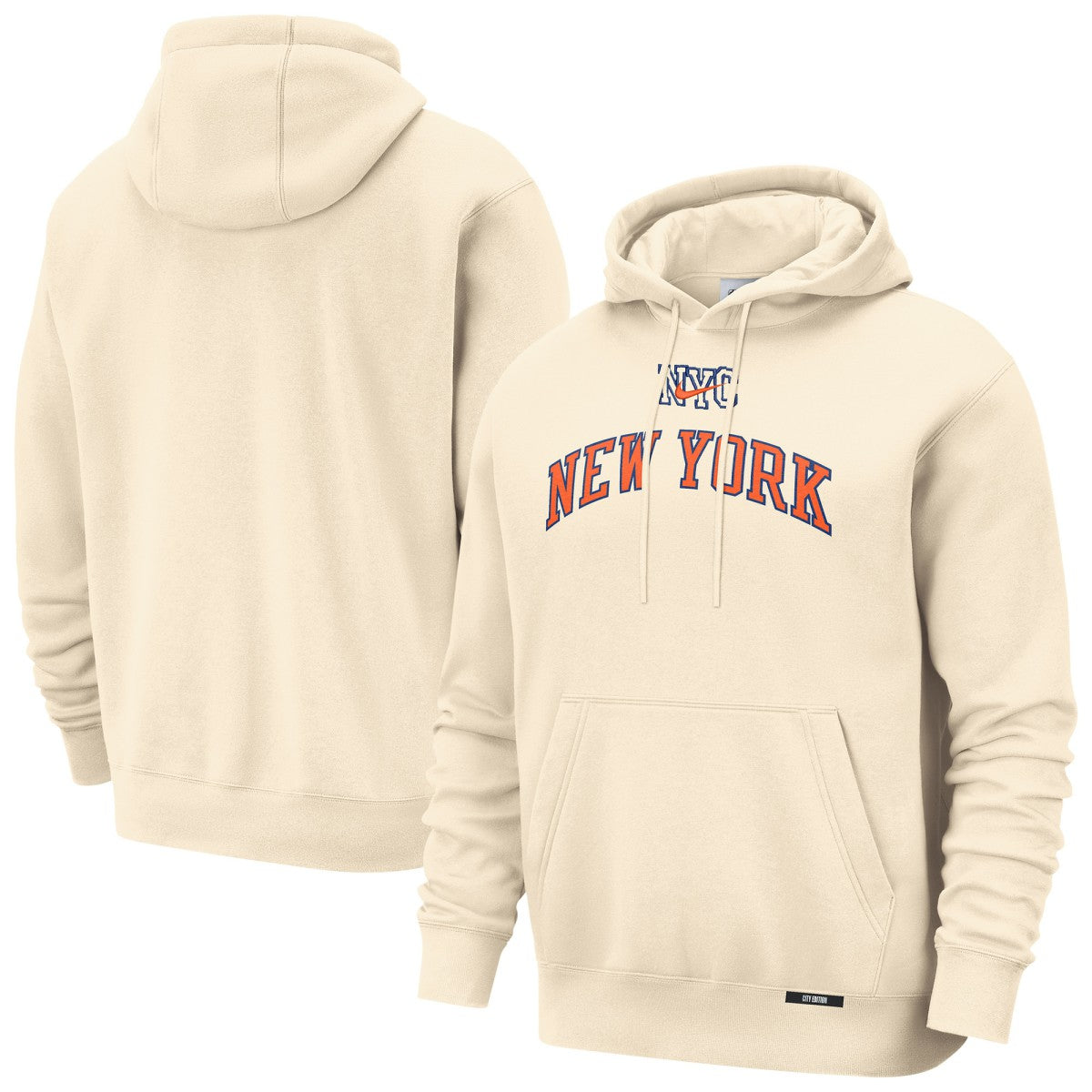 New York Knicks 2025/26 City Edition Essential Remix Club Hoodie Natural | Nike outlet