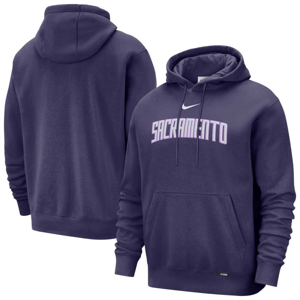 Sacramento Kings 2025/26 City Edition Essential Remix Club Hoodie Purple | Nike for sale