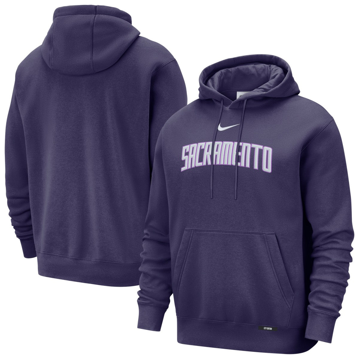 Sacramento Kings 2025/26 City Edition Essential Remix Club Hoodie Purple | Nike for sale