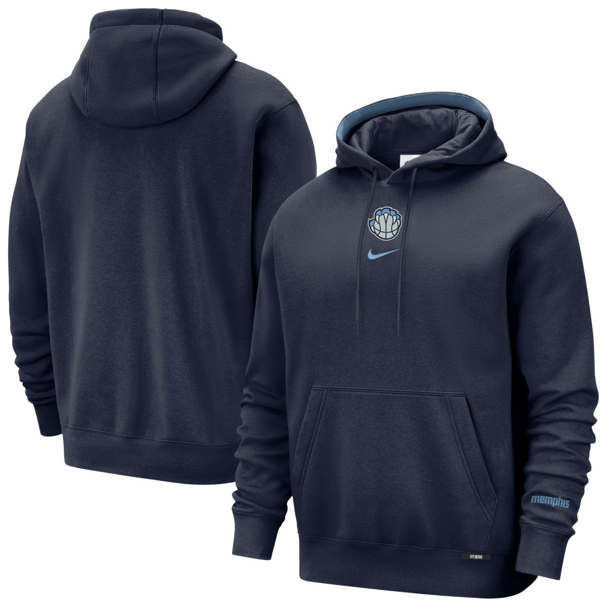 Memphis Grizzlies 2025/26 City Edition Courtside Remix Premium Hoodie Navy | Nike discount