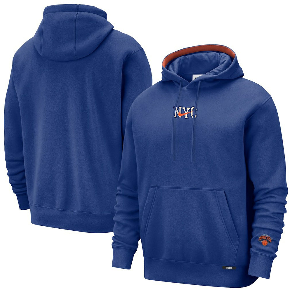 New York Knicks 2025/26 City Edition Courtside Remix Premium Hoodie Blue | Nike outlet