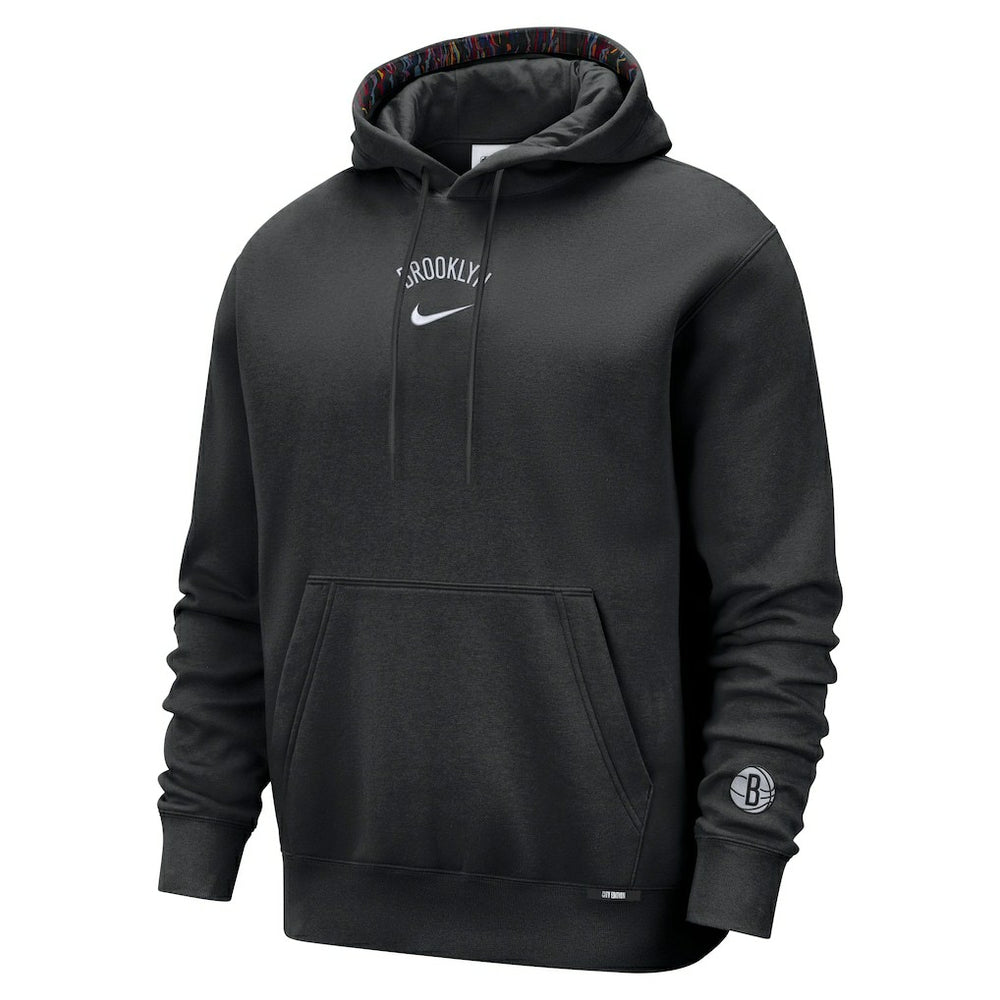 Brooklyn Nets 2025/26 City Edition Courtside Remix Premium Hoodie Black | Nike for sale