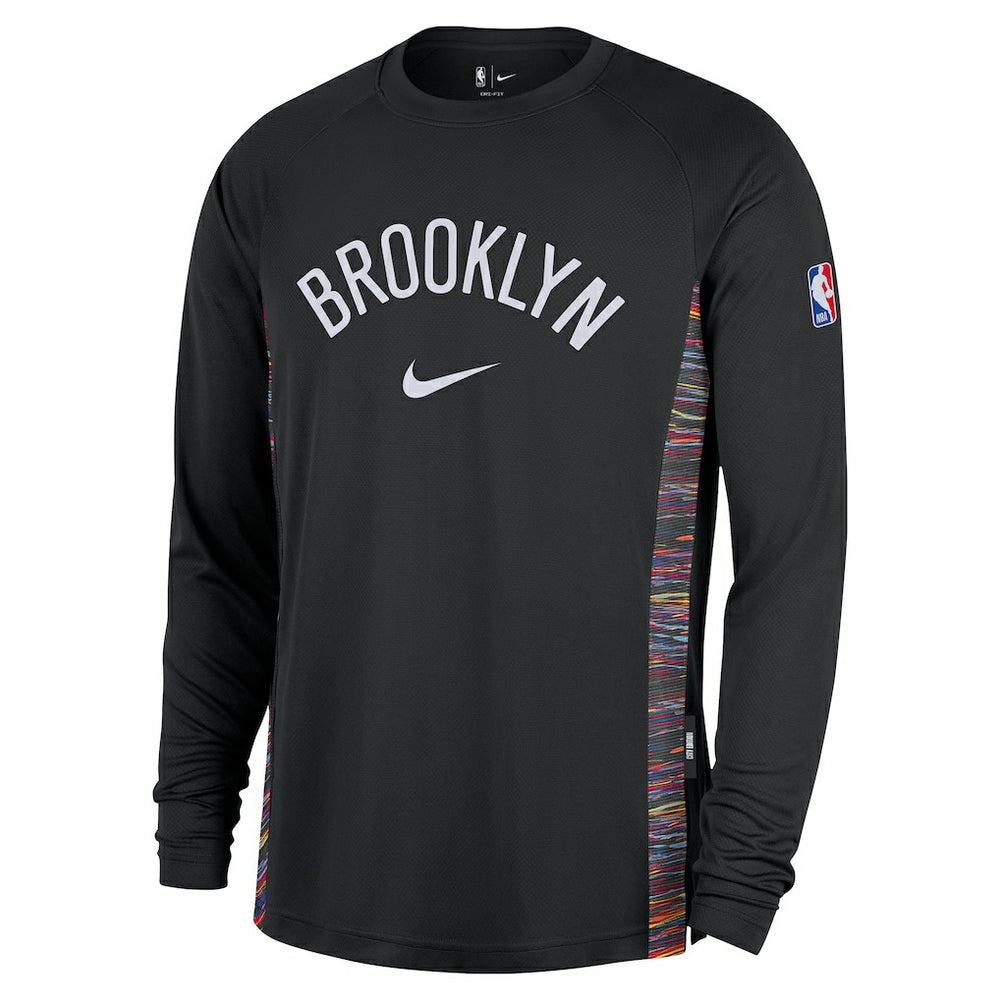 Brooklyn Nets 2025/26 City Edition Authentic Pregame Dri-FIT Long Sleeve Shooting T-Shirt Black | Nike discount