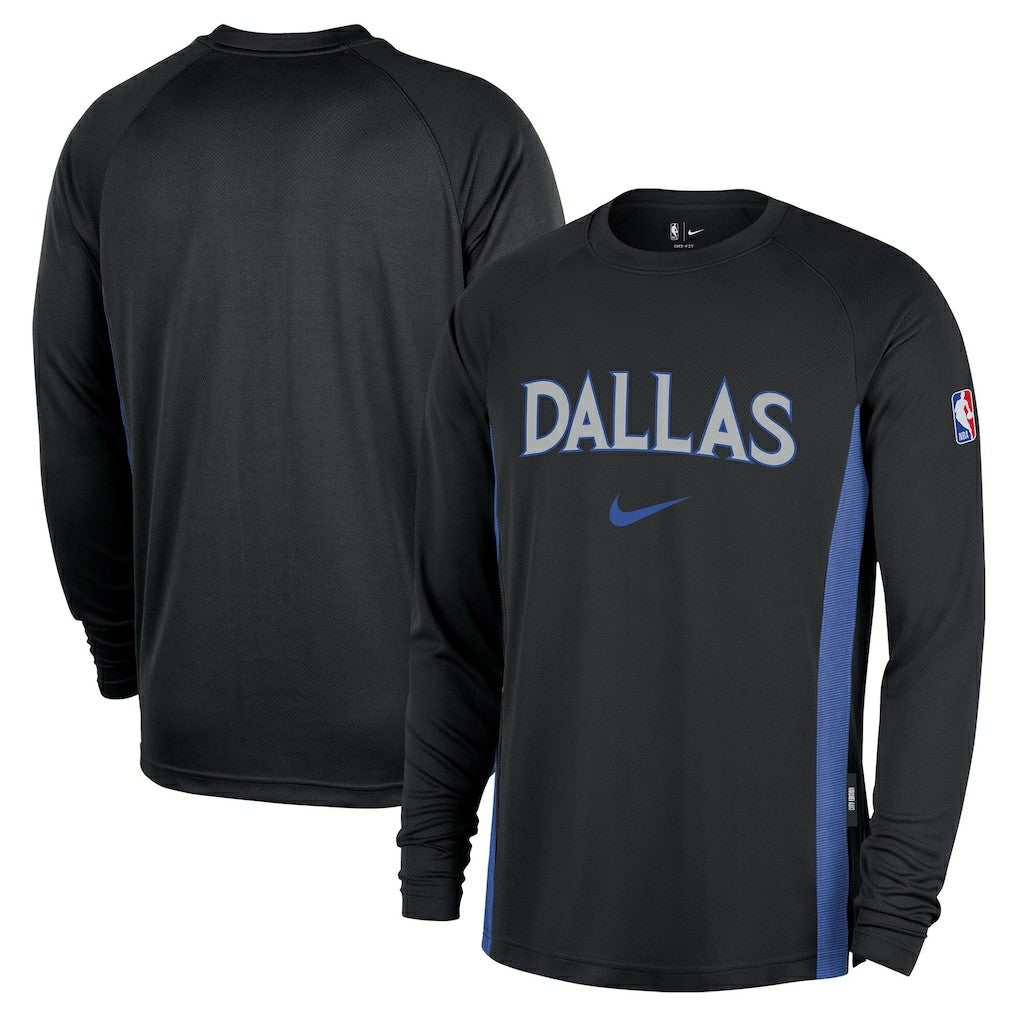 Dallas Mavericks 2025/26 City Edition Authentic Pregame Dri-FIT Long Sleeve Shooting T-Shirt for sale Black | Nike for sale