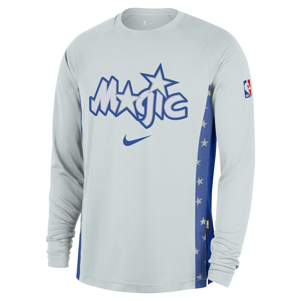 Orlando Magic 2025/26 City Edition Authentic Pregame Dri-FIT Long Sleeve Shooting T-Shirt Silver | Nike US