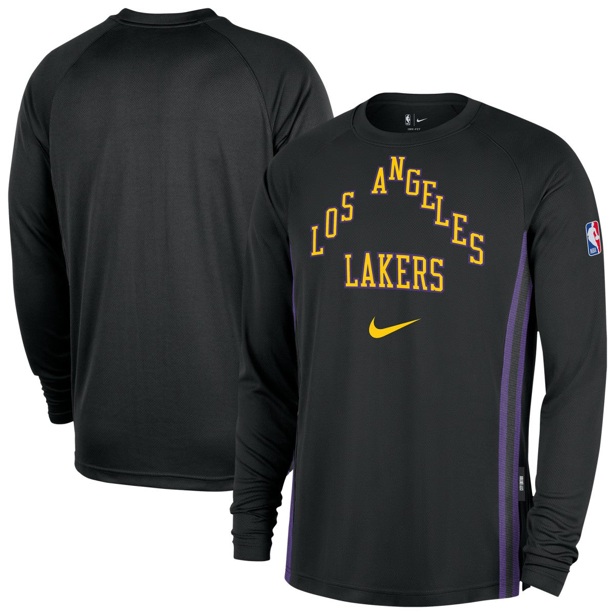 Los Angeles Lakers 2025/26 City Edition Authentic Pregame Dri-FIT Long Sleeve Shooting T-Shirt Black | Nike outlet