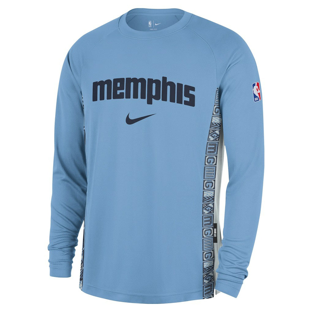 Memphis Grizzlies 2025/26 City Edition Authentic Pregame Dri-FIT Long Sleeve Shooting T-Shirt Light Blue | Nike outlet
