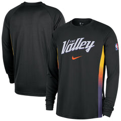 Phoenix Suns 2025/26 City Edition Authentic Pregame Dri-FIT Long Sleeve Shooting T-Shirt Black | Nike Lifestyle