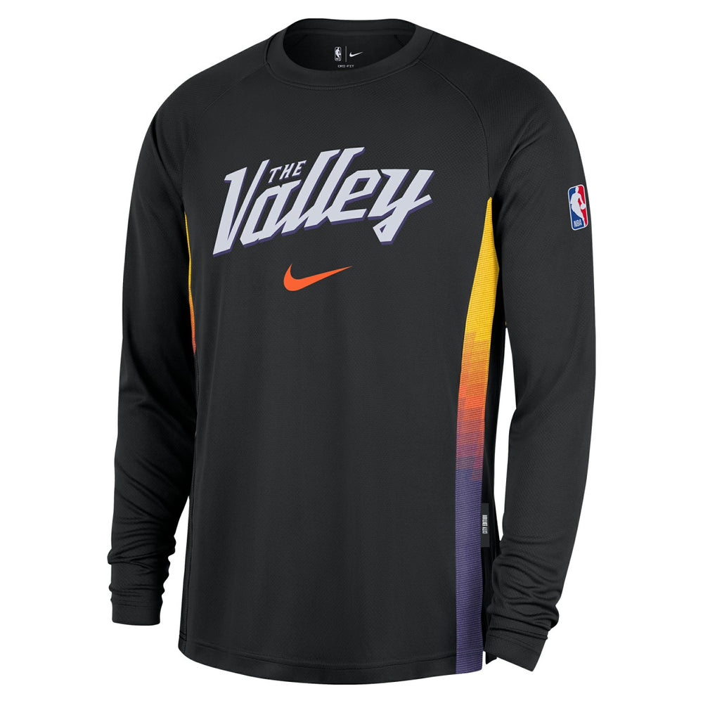 Phoenix Suns 2025/26 City Edition Authentic Pregame Dri-FIT Long Sleeve Shooting T-Shirt Black | Nike Lifestyle