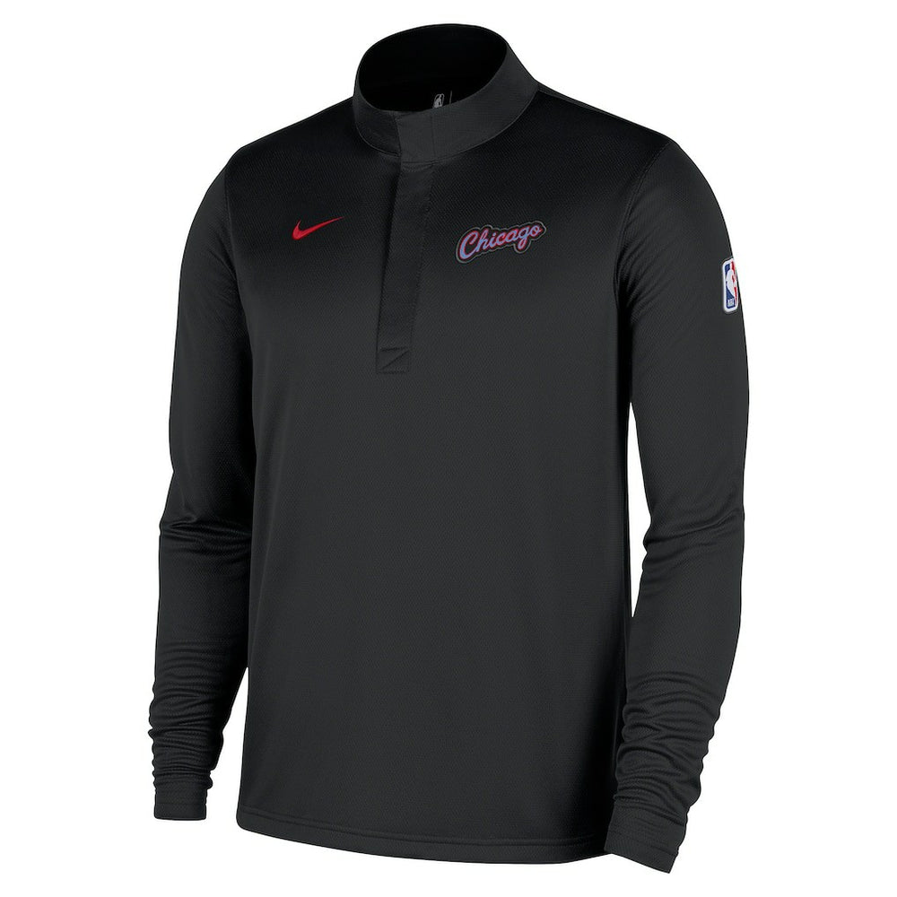 Chicago Bulls 2025/26 City Edition Remix Authentic Coaches Dri-FIT Half-Zip Top Black | Nike outlet