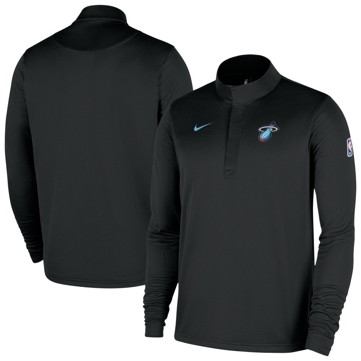 Miami Heat 2025/26 City Edition Remix Authentic Coaches Dri-FIT Half-Zip Top Black | Nike Lifestyle