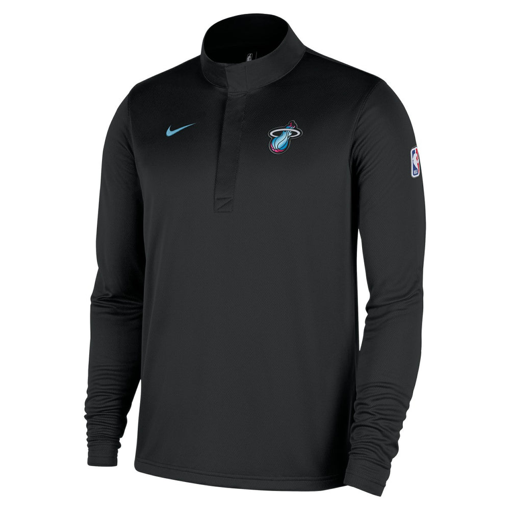 Miami Heat 2025/26 City Edition Remix Authentic Coaches Dri-FIT Half-Zip Top Black | Nike Lifestyle