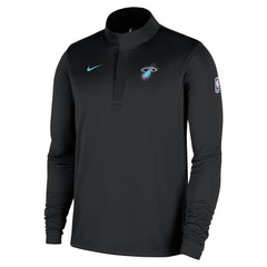 Miami Heat 2025/26 City Edition Remix Authentic Coaches Dri-FIT Half-Zip Top Black | Nike Lifestyle
