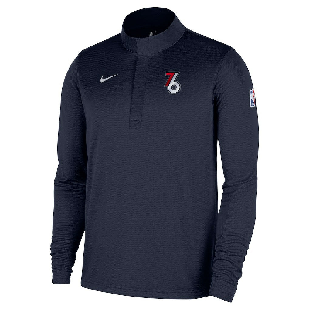Philadelphia 76ers 2025/26 City Edition Remix Authentic Coaches Dri-FIT Half-Zip Pullover Navy | Nike US