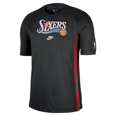 Philadelphia 76ers Classic Edition Hardwood Classics Authentic Game Shooting T-Shirt Black | Nike discount