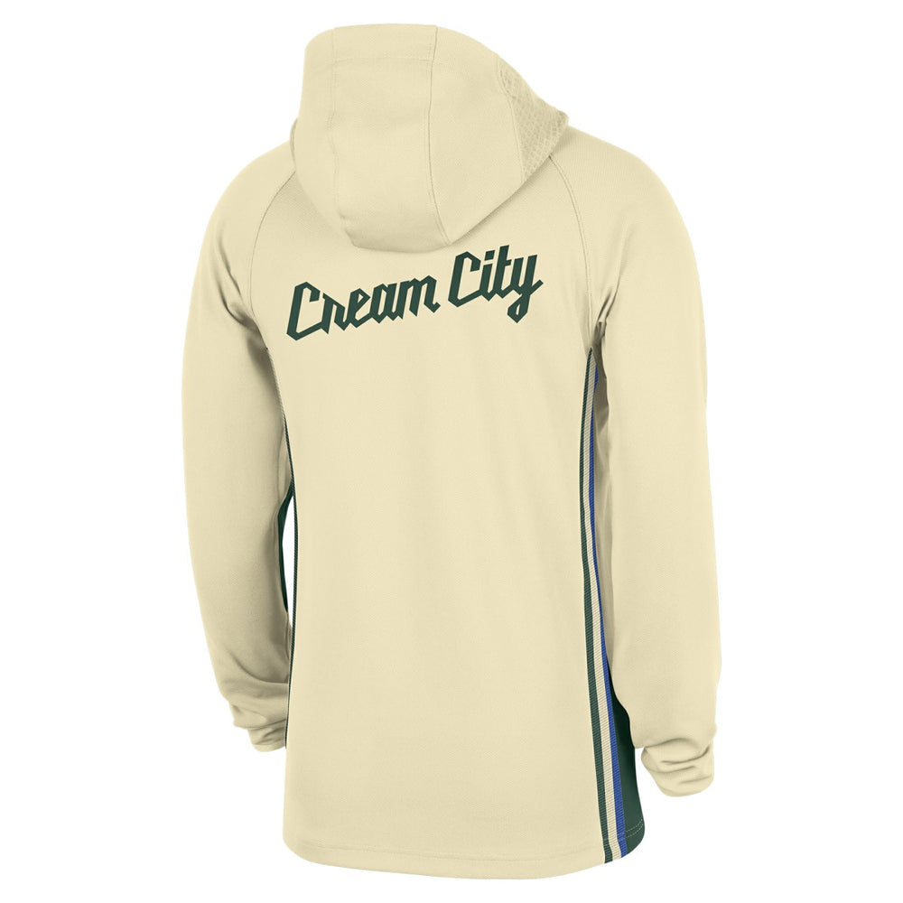Milwaukee Bucks 2025/26 City Edition Remix Authentic On-Court Quarter-Zip Dri-FIT Hooded Jacket White | Nike online