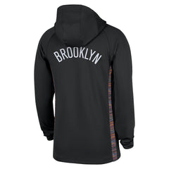 Brooklyn Nets 2025/26 City Edition Remix Authentic On-Court Quarter-Zip Dri-FIT Hooded Jacket Black | Nike outlet