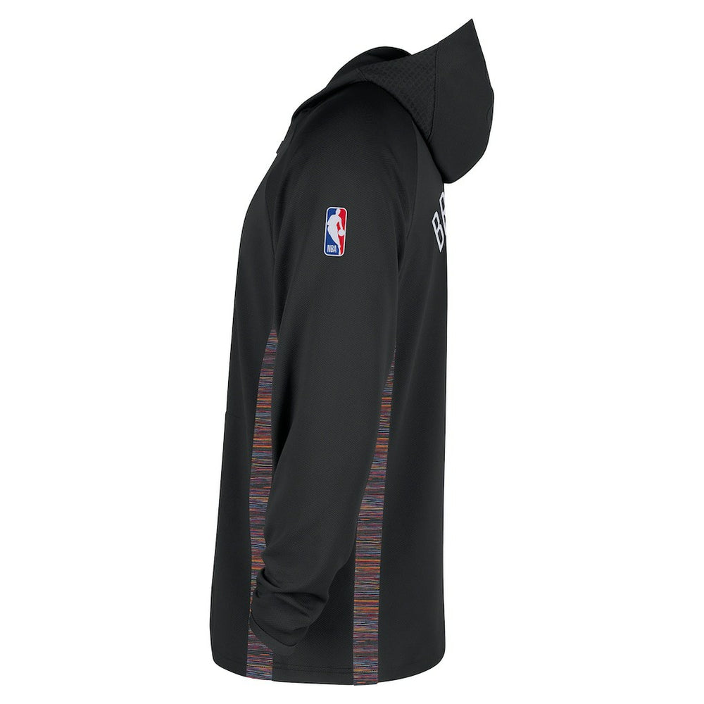 Brooklyn Nets 2025/26 City Edition Remix Authentic On-Court Quarter-Zip Dri-FIT Hooded Jacket Black | Nike outlet