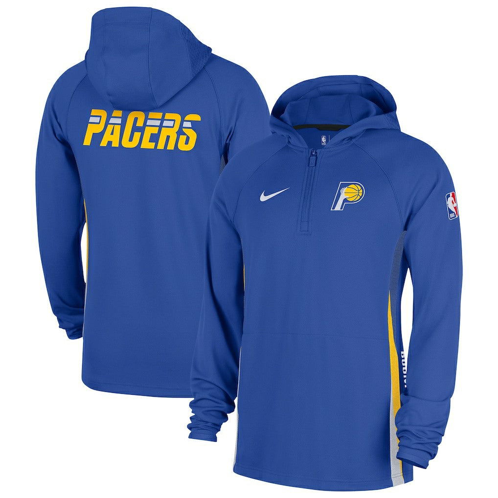 Indiana Pacers 2025/26 City Edition Remix Authentic On-Court Quarter-Zip Dri-FIT Hooded Jacket Blue | Nike Lifestyle