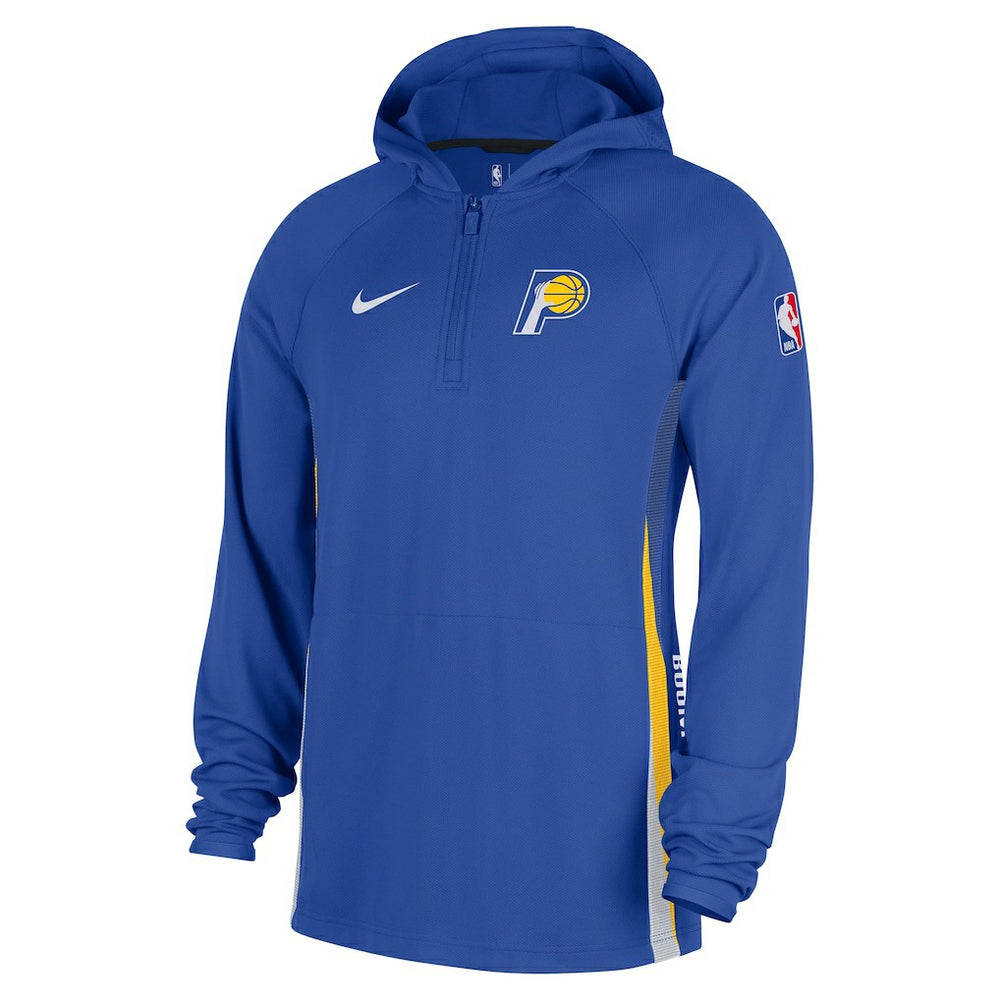 Indiana Pacers 2025/26 City Edition Remix Authentic On-Court Quarter-Zip Dri-FIT Hooded Jacket Blue | Nike Lifestyle