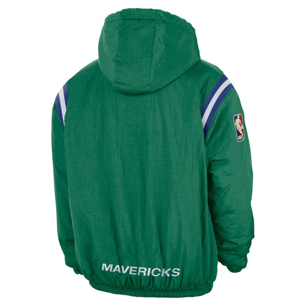 Dallas Mavericks Hardwood Classics Therma-FIT Half-Zip Hooded Windbreaker for sale Green | Nike Lifestyle