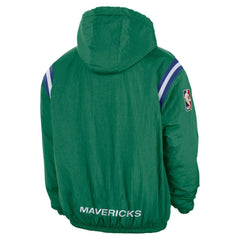 Dallas Mavericks Hardwood Classics Therma-FIT Half-Zip Hooded Windbreaker for sale Green | Nike Lifestyle