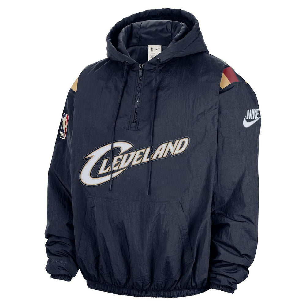 Cleveland Cavaliers Hardwood Classics Therma-FIT Half-Zip Hooded Windbreaker for sale Navy | Nike