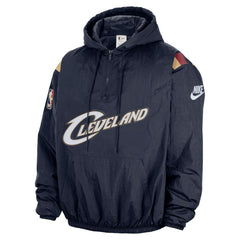 Cleveland Cavaliers Hardwood Classics Therma-FIT Half-Zip Hooded Windbreaker for sale Navy | Nike