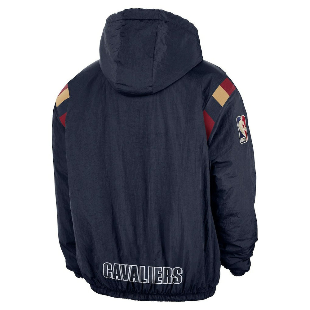 Cleveland Cavaliers Hardwood Classics Therma-FIT Half-Zip Hooded Windbreaker for sale Navy | Nike