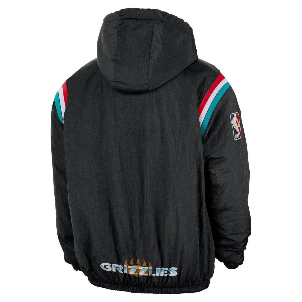 Memphis Grizzlies Hardwood Classics Therma-FIT Half-Zip Hooded Windbreaker Black | Nike