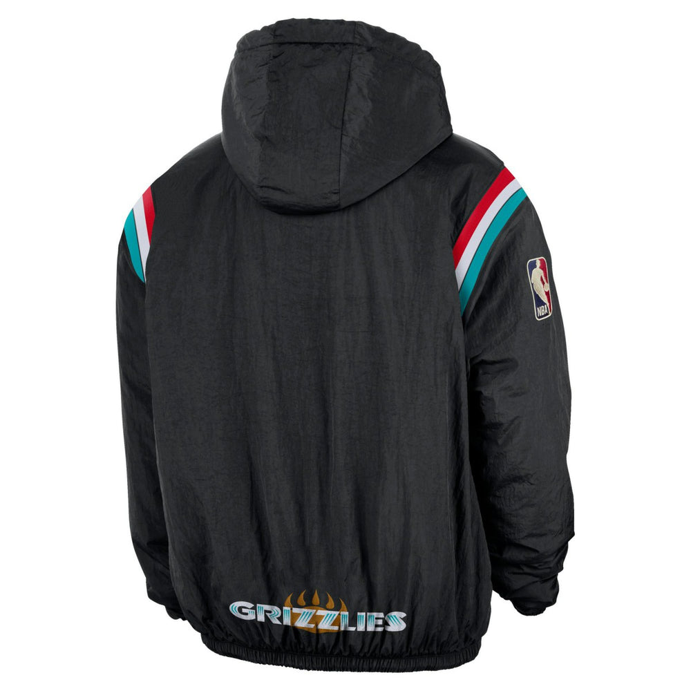 Memphis Grizzlies Hardwood Classics Therma-FIT Half-Zip Hooded Windbreaker Black | Nike