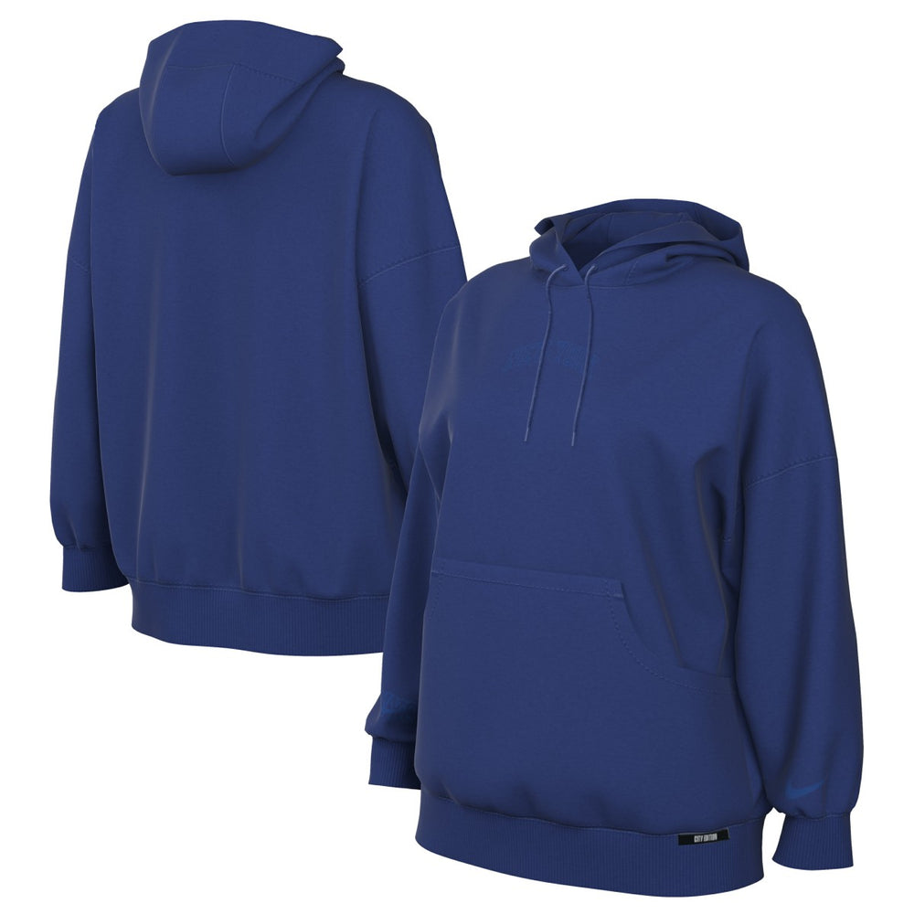 New York Knicks Women's 2025/26 City Edition Remix Premium Fleece Hoodie Blue | Nike US