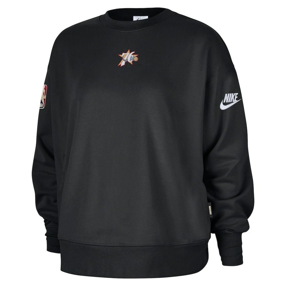 Philadelphia 76ers Women's Classic Edition Hardwood Classics Premium Phoenix Fleece Sweatshirt Black | Nike