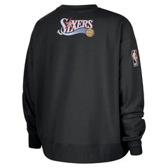 Philadelphia 76ers Women's Classic Edition Hardwood Classics Premium Phoenix Fleece Sweatshirt Black | Nike