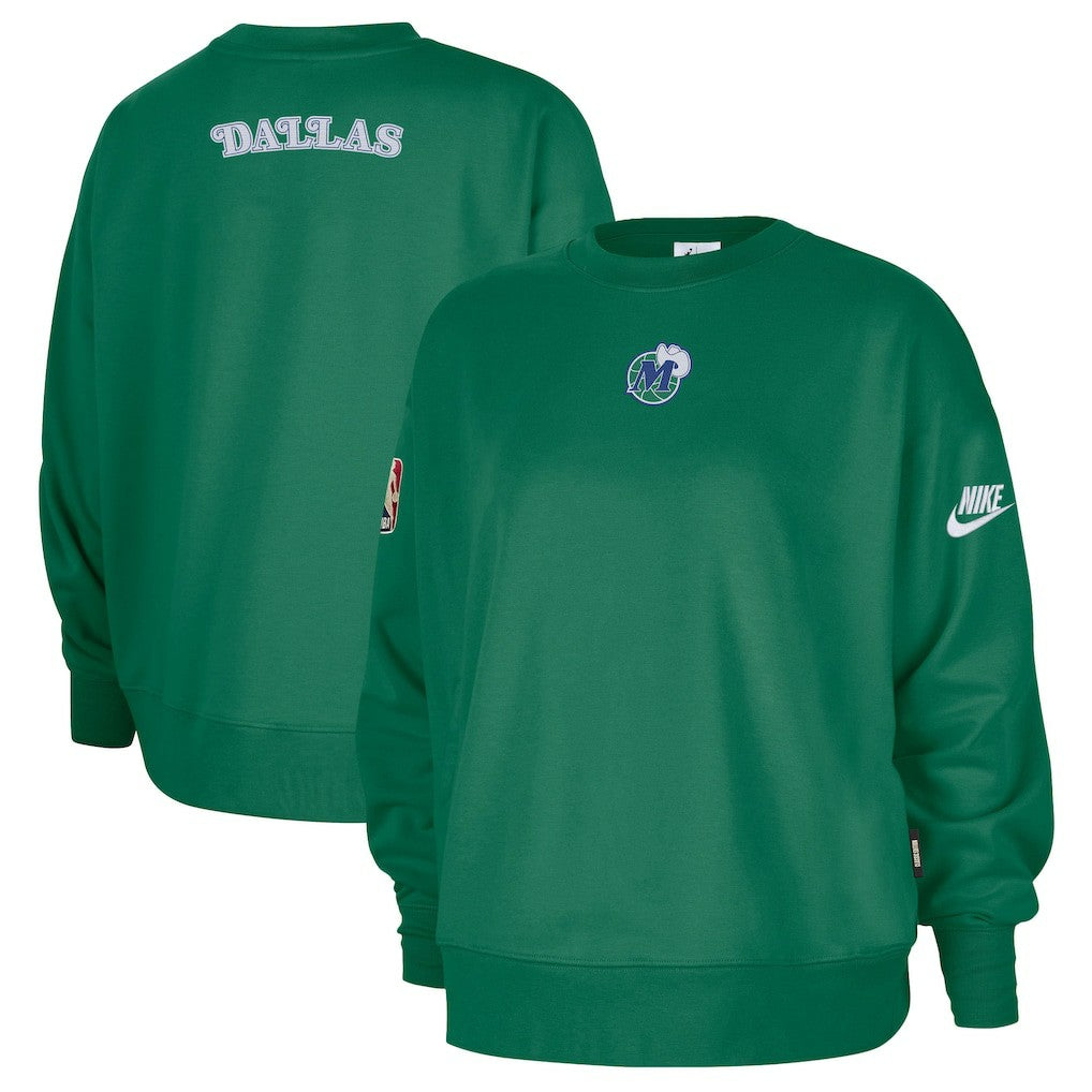 Dallas Mavericks Women's Classic Edition Hardwood Classics Premium Phoenix Fleece Sweatshirt for sale Green | Nike for sale