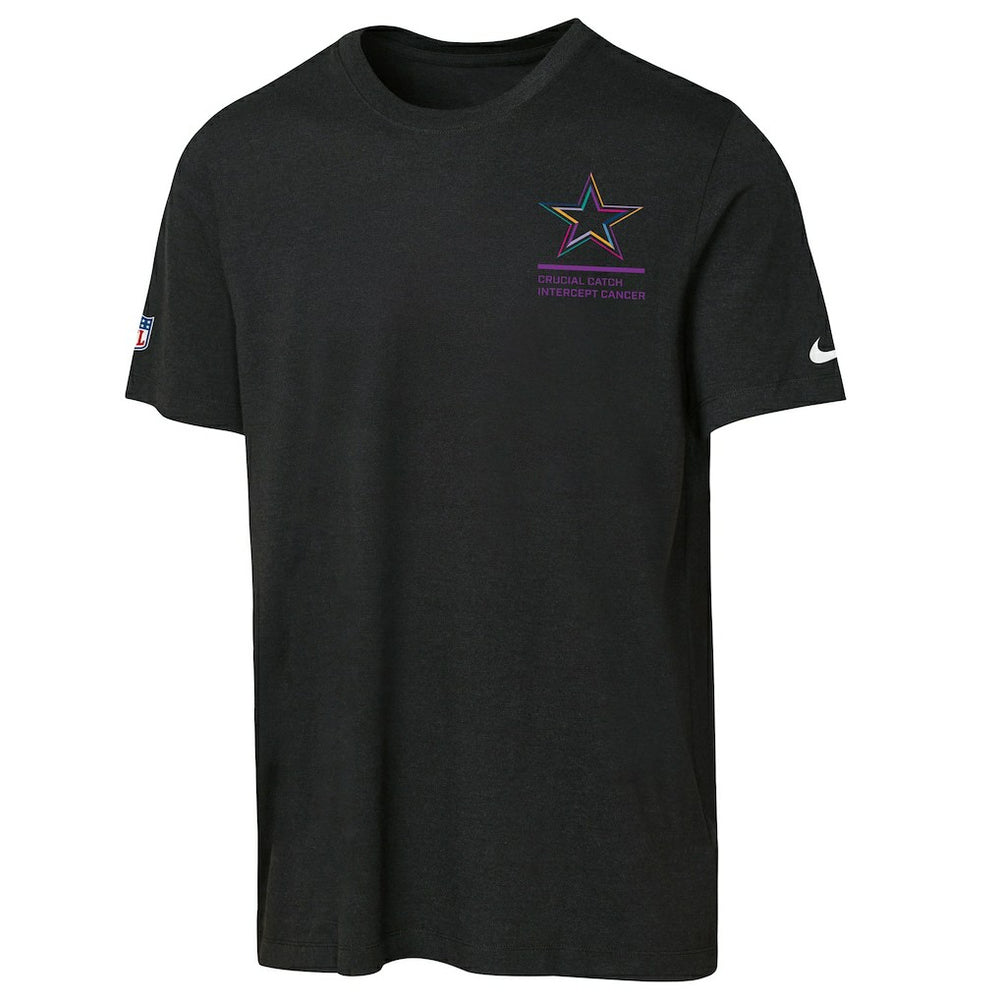 Nike Dallas Cowboys Youth 2025 NFL Crucial Catch Tri-Blend Dri-FIT T-Shirt Black