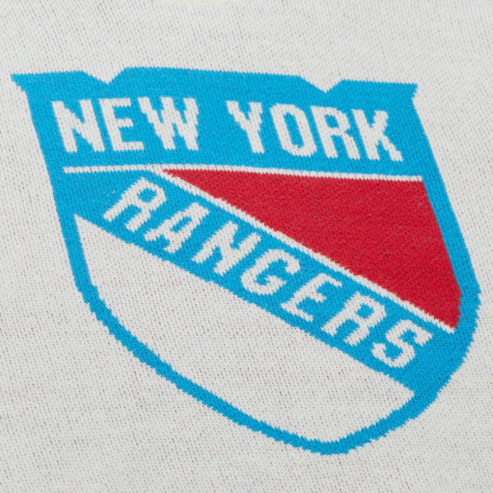 New York Rangers Mitchell & Ness Centennial Retro Logo Sweater - Cream - NHL 202936278