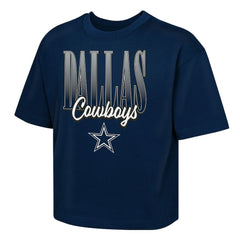 Dallas Cowboys Outerstuff Girls Youth Big City Boxy T-Shirt Navy