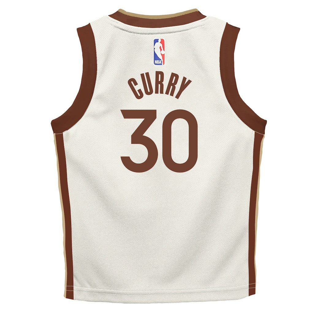 Stephen Curry Golden State Warriors Preschool 2025/26 City Edition Swingman Jersey for sale Tan | Nike US