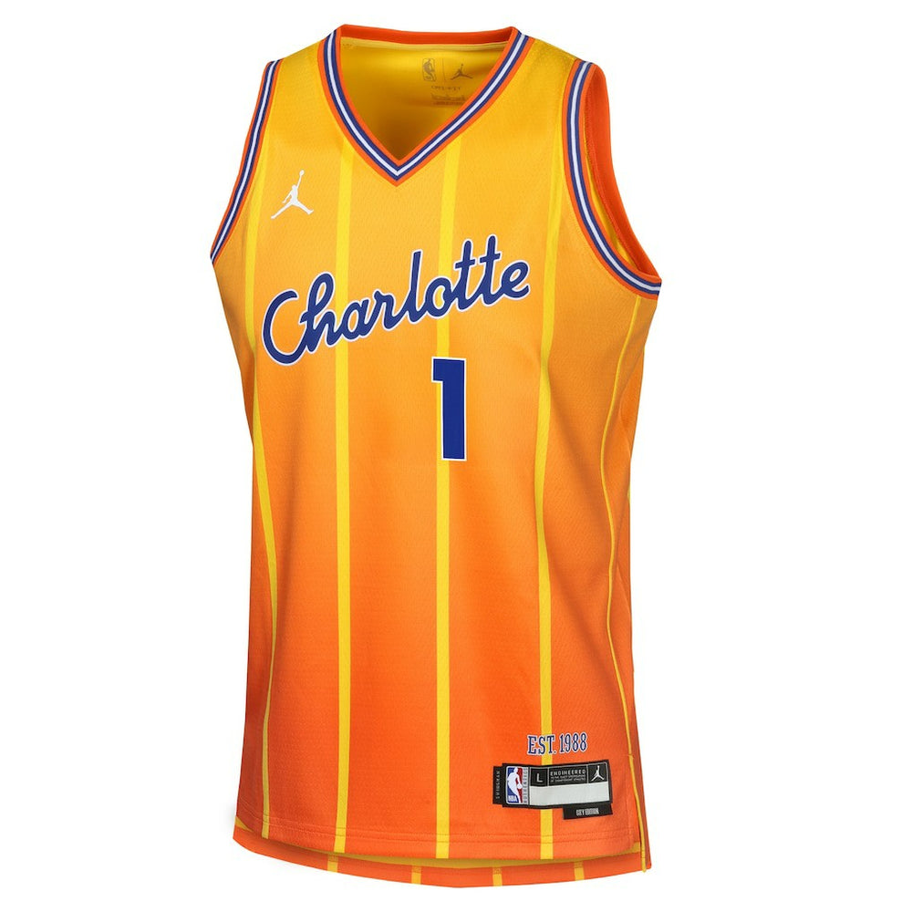 LaMelo Ball Charlotte Hornets Youth 2025/26 City Edition Swingman Jersey Orange | Nike discount
